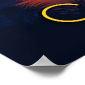 エジプトの夕日:ピラミッドとナイル川 ポスター (角)