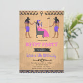 エジプトの女の子の誕生日のパーティの招待状 招待状 (スタンド正面)