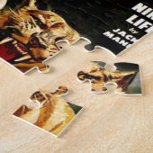 エジプトの女王および彼女のライオン ジグソーパズル (側面)