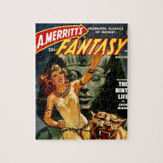 エジプトの女王および彼女のライオン ジグソーパズル (縦)