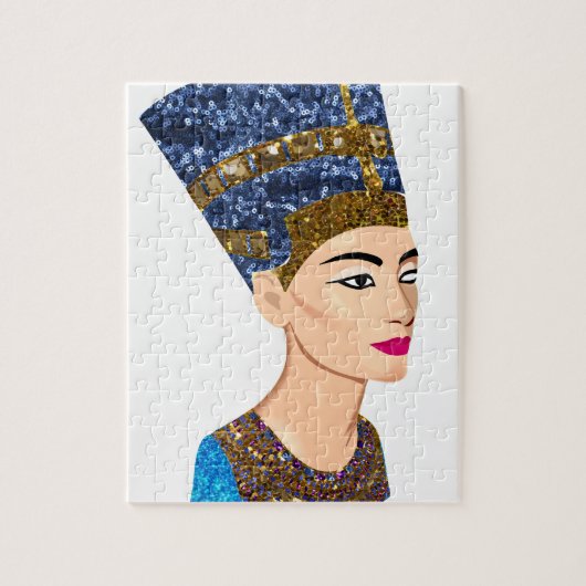エジプトの女王nefertiti ジグソーパズル (縦)