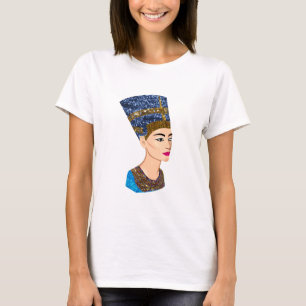 エジプトの女王nefertiti tシャツ