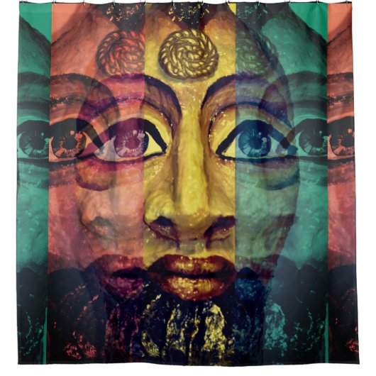 エジプトの女神の美絵画しい シャワーカーテン (正面)
