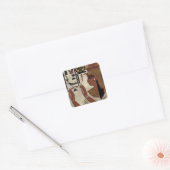 エジプトの女神の象形文字パターン スクエアシール (封筒)