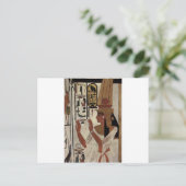 エジプトの女神の象形文字パターン ポストカード (スタンド正面)