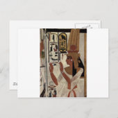 エジプトの女神の象形文字パターン ポストカード (正面/裏面)