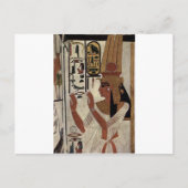 エジプトの女神の象形文字パターン ポストカード (正面)