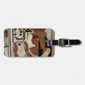 エジプトの女神の象形文字パターン ラゲッジタグ (正面横)