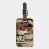 エジプトの女神の象形文字パターン ラゲッジタグ (正面縦)
