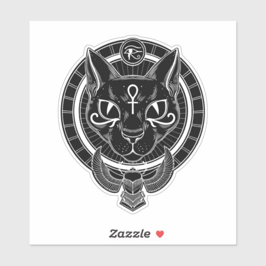 エジプトの女神キャットバステットシール シール (シート)