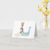 エジプトの女神セルケットノテカード。 カード (黄色い花)