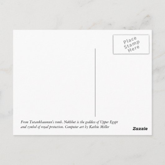 エジプトの女神ネクベットペクトラル ポストカード (裏面)