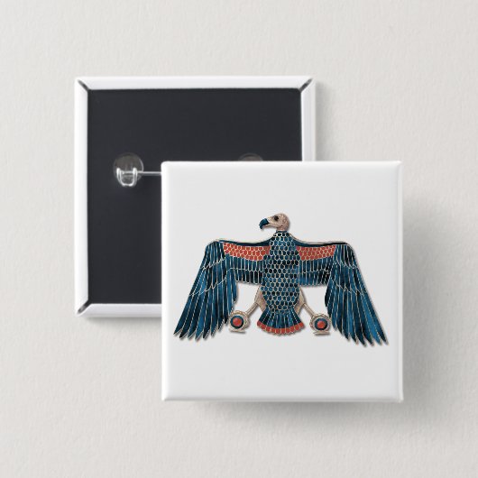 エジプトの女神ネクベットペクトラル 缶バッジ (正面&裏面)