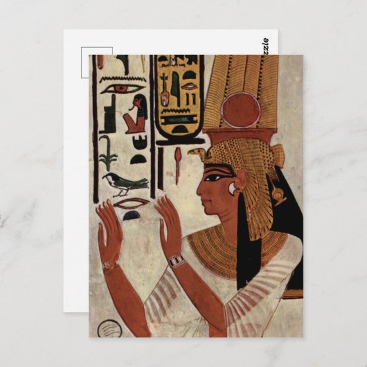 エジプトの女神ネフェルタリ ポストカード (正面/裏面)