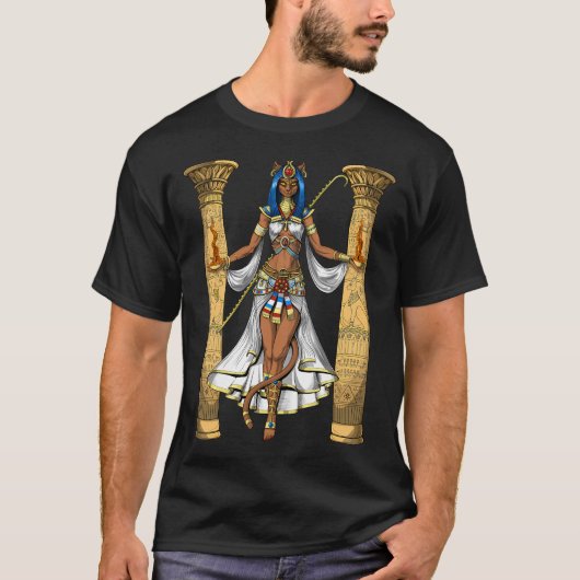 エジプトの女神バステト Tシャツ (正面)