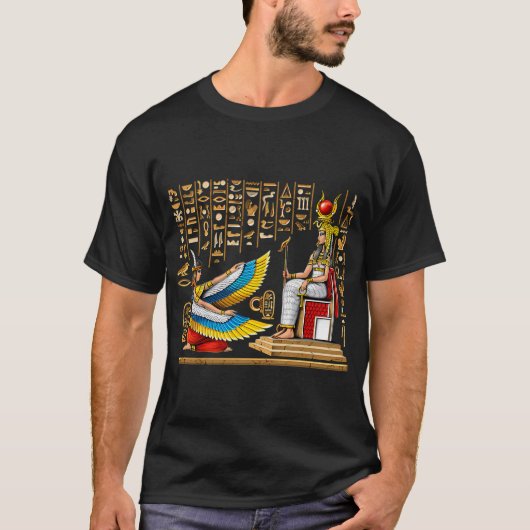 エジプトの女神マアト・イシス Tシャツ (正面)