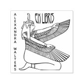 エジプトの女神マート – ネフェルタリ墓Ex Libris セルフインキングスタンプ (デザイン)