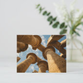 エジプトの威厳のあるはがき神殿の柱 ポストカード (スタンド正面)