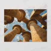 エジプトの威厳のあるはがき神殿の柱 ポストカード (正面)