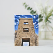 エジプトの寺の門と青い空 ポストカード (スタンド正面)