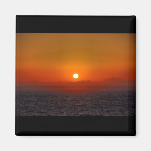 エジプトの山々に沈む夕日 マグネット (正面)