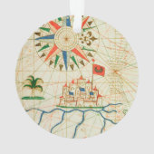 エジプトの川ナイルおよびカイロ オーナメント (裏面)