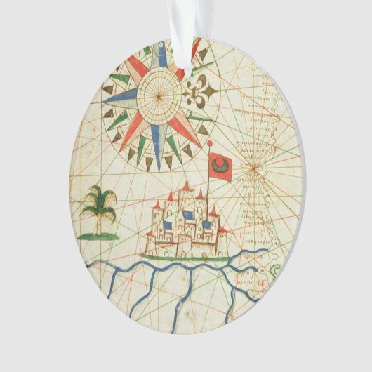 エジプトの川ナイルおよびカイロ オーナメント (正面)