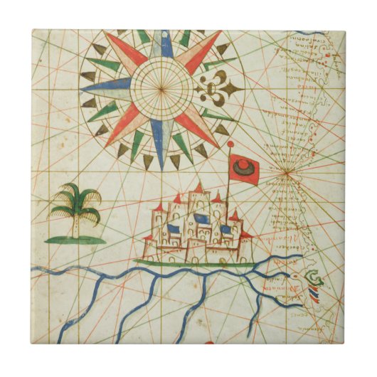 エジプトの川ナイルおよびカイロ タイル (正面)