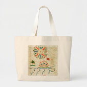 エジプトの川ナイルおよびカイロ ラージトートバッグ (正面)