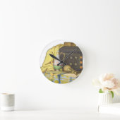 エジプトの工芸品:ファラオの秘密 ラウンド壁時計 (ホーム)