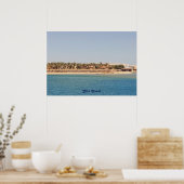 エジプトの平野のナイルの青い水肥沃な海岸 ポスター (キッチン)