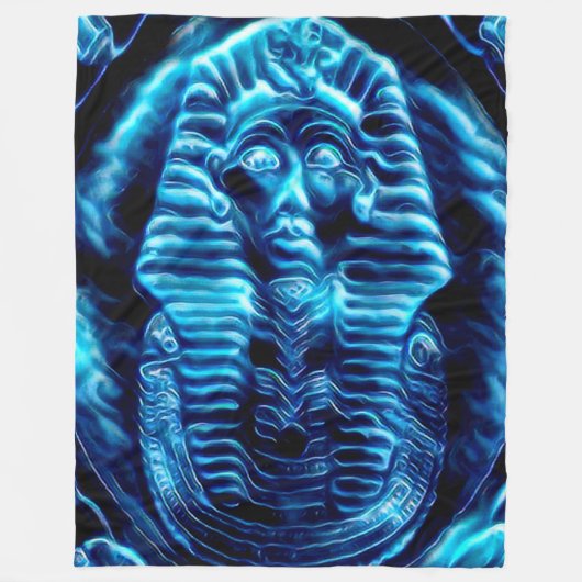 エジプトの幽霊のファラオの幻影のエアブラシ フリースブランケット (正面)