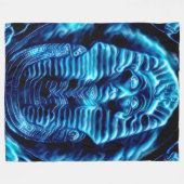 エジプトの幽霊のファラオの幻影のエアブラシ フリースブランケット (正面(横))