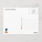 エジプトの戦争コスチュームとヘッドギア ポストカード (裏面)