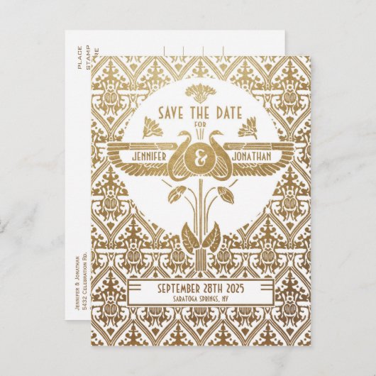 エジプトの新しい結婚式はがきを保存 案内ポストカード (正面/裏面)