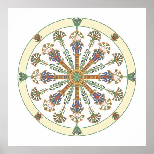 エジプトの新しい蓮マンダラポスター ポスター (正面)