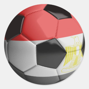エジプトの旗のサッカーボール ラウンドシール