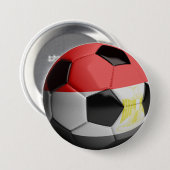 エジプトの旗のサッカーボール 缶バッジ (正面&裏面)