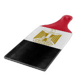 エジプトの旗を持つガラスのカッティングボードパドル カッティングボード (角)