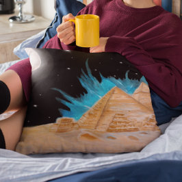 エジプトの星の下の美しいピラミッド クッション