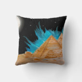 エジプトの星の下の美しいピラミッド クッション (裏面)