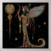 エジプトの月の神Khonsu黒い虹 ポスター (正面)