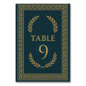 エジプトの月桂樹とゴールドの枠 - 編集可能 テーブルナンバー (正面)