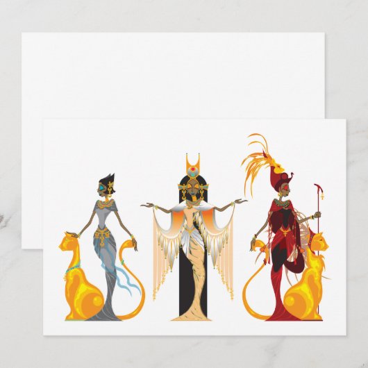 エジプトの歌姫たち 招待状 (正面/裏面)