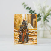 エジプトの武者猫の鎧王室の着 ポストカード (スタンド正面)