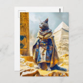エジプトの武者猫の鎧王室の着 ポストカード (正面/裏面)