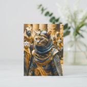 エジプトの武者猫の鎧王室の着 ポストカード (スタンド正面)