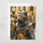 エジプトの武者猫の鎧王室の着 ポストカード (正面/裏面)