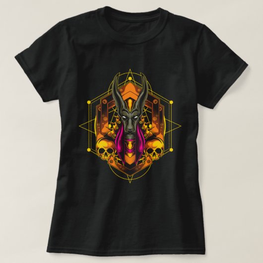 エジプトの死者の神アヌビス Tシャツ (デザイン正面)