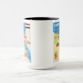 エジプトの漫画の地図 マグカップ (中央)